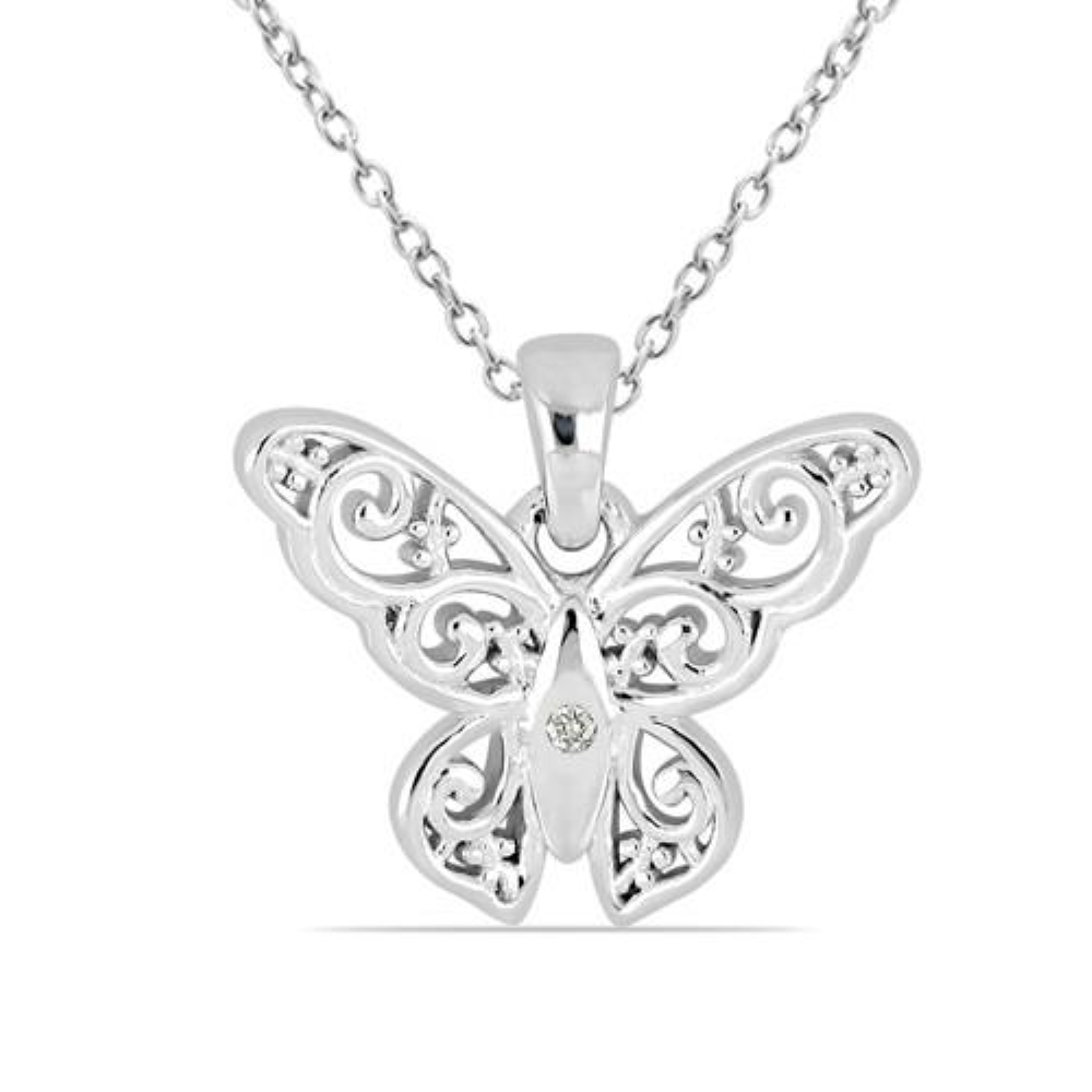 BUY NATURAL WHITE DIAMOND DOUBLE CUT GEMSTONE PENDANT IN 925 SILVER