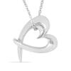 BUY NATURAL 925 SILVER WHITE DIAMOND DOUBLE CUT GEMSTONE HEART PENDANT
