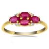 BUY 14K  GOLD NATURAL GLASS FILLED RUBY MULTI GEMSTONE RING