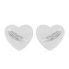 BUY NATURAL WHITE DIAMOND DOUBLE CUT GEMSTONE HEART EARRINGS IN 925 SILVER