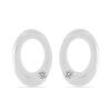 BUY 925 SILVER NATURAL WHITE DIAMOND  DOUBLE CUT GEMSTONE EARRINGS