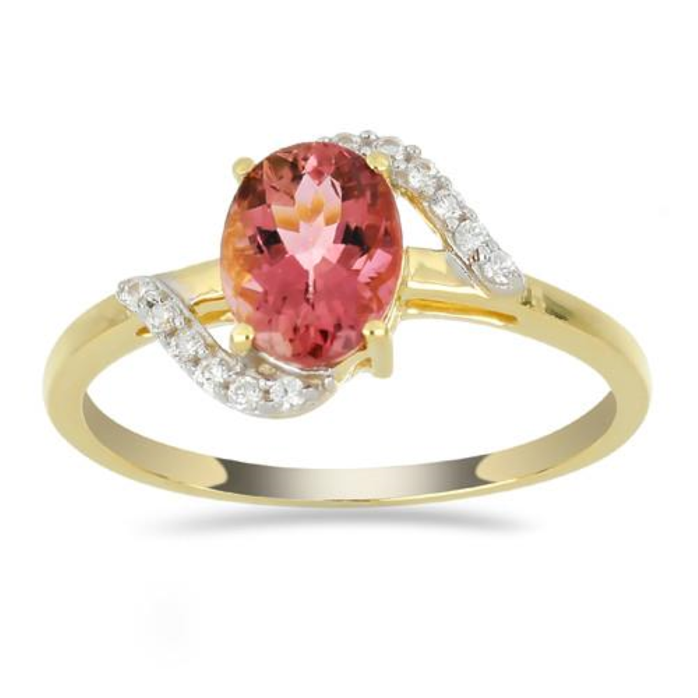 BUY 14K GOLD RUBELLITE GEMSTONE CLASSIC RING