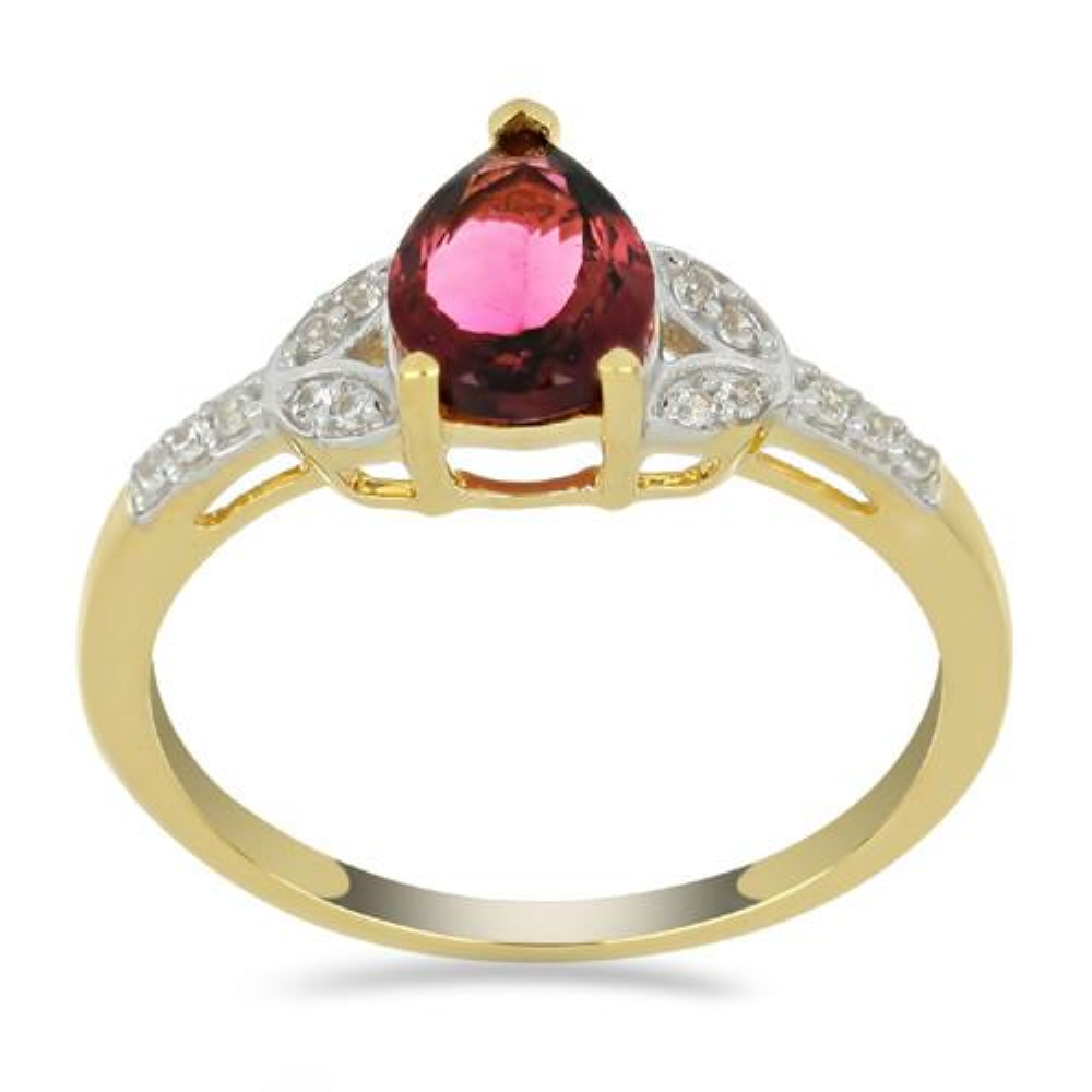 BUY 14K GOLD  RUBELLITE GEMSTONE CLASSIC RING