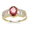 BUY 14K GOLD GENUINE  RUBELLITE GEMSTONE CLASSIC RING