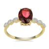 BUY 14K GOLD REAL GARNET GEMSTONE SINGLE STONE RING