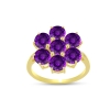 Wholesale 14K Amethyst Seven-Stone Floral Cluster Gold Ring Gold - Bulk Pricing