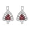 BUY STERLING SILVER RHODOLITE HALO EARRINGS WITH CUBIC ZIRCONIA – BULK WHOLESALE SUPPLIER USA | JEWELPIN