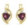 BUY NATURAL RHODOLITE GEMSTONE EARRINGS IN 925 STERLING SILVER
