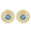 BUY REAL SWISS BLUE TOPAZ GEMSTONE EARRINGS IN 925 STERLING SILVER