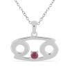 BUY NATURAL INDIAN RUBY GEMSTONE CANCER PENDANT IN STERLING SILVER