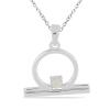 BUY REAL ETHIOPIAN OPAL GEMSTONE LIBRA PENDANT IN STERLING SILVER