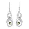 BUY STERLING SILVER NATURAL MOLDAVITE GEMSTONE CLASSIC EARRINGS