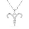 BUY STERLING SILVER WHITE TOPAZ GEMSTONE ARIES  PENDANT