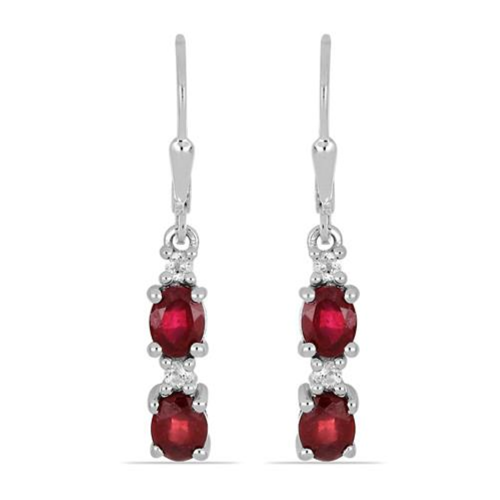 BUY 925 STERLING SILVER NATURAL GARNET GEMSTONE EARRINGS