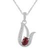 BUY 925 SILVER NATURAL GLASS FILLED RUBY GEMSTONE PENDANT