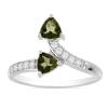 BUY STERLING SILVER REAL MOLDAVITE GEMSTONE CLASSIC RING