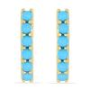BUY STERLING SILVER  BLUE TURQUOISE GEMSTONE EARRINGS
