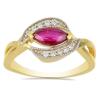 BUY 14K GOLD  GLASS FILLED RUBY GEMSTONE CLASSIC RING