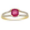 BUY 14K GOLD NATURAL GLASS FILLED RUBY GEMSTONE CLASSIC RING