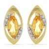BUY 14K GOLD NATURAL CITRINE GEMSTONE CLASSIC EARRINGS