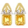 BUY 14K GOLD REAL CITRINE GEMSTONE CLASSIC EARRINGS