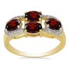 BUY 14K GOLD NATURAL GARNET GEMSTONE RING WITH WHITE DIAMOND