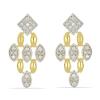 BUY WHITE DIAMOND GEMSTONE 14K GOLD CLASSIC EARRINGS WITH WHITE DIAMOND