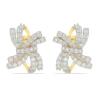 BUY 14K GOLD WHITE DIAMOND GEMSTONE CLASSIC EARRINGS WHITE DIAMOND