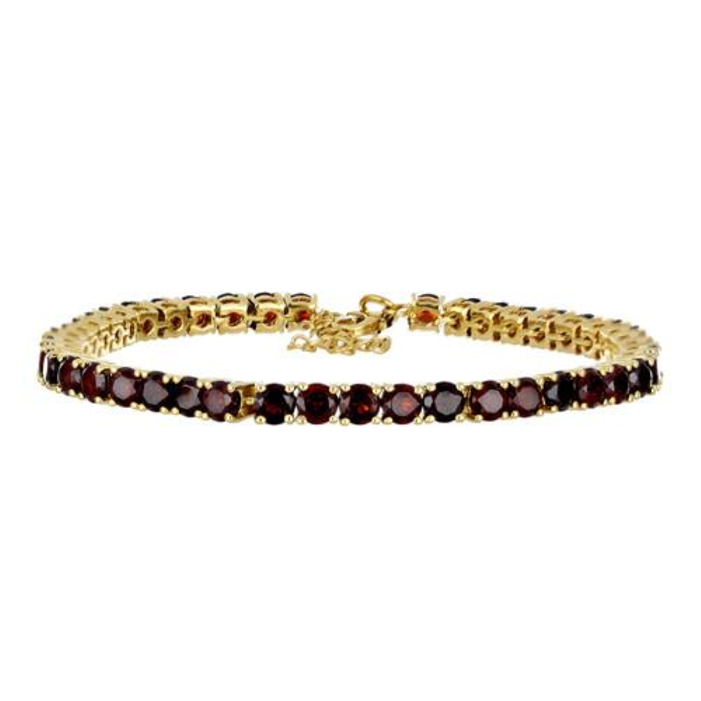 REAL GARNET GEMSTONE BRACELET IN STERLING SILVER