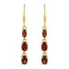 BUY NATURAL GARNET GEMSTONE EARRINGS IN STERLING SILVER