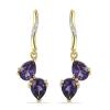 BUY STERLING SILVER  SYNTHETIC ALEXANDRITE GEMSTONE EARRINGS