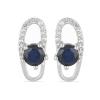 BUY 925 SILVER NATURAL BLUE SAPPHIRE GEMSTONE CLASSIC EARRINGS