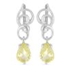 BUY 925 SILVER NATURAL LEMON TOPAZ GEMSTONE CLASSIC EARRINGS