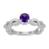 BUY AFRICAN AMETHYST GEMSTONE RING IN RHODIUM PLATED 925 STERLING SILVER | JEWELPIN
