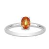 BUY NATURAL ORANGE SAPPHIRE GEMSTONE RING IN 925 SILVER