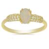 BUY 14K GOLD  ETHIOPIAN OPAL GEMSTONE CLASSIC RING WITH WHITE DIAMOND