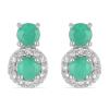 BUY STERLING SILVER EMERALD GEMSTONE EARRINGS
