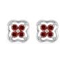 BUY REAL RED DIAMOND DOUBLE CUT GEMSTONE EARRINGS IN 925 SILVER