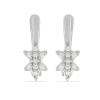 BUY 925 SILVER REAL WHITE DIAMOND DOUBLE CUT GEMSTONE STAR EARRINGS