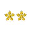 BUY NATURAL YELLOW DIAMOND DOUBLE CUT GEMSTONE EARRINGS IN 925 SILVER