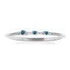 BUY 925 SILVER REAL BLUE DIAMOND DOUBLE-CUT GEMSTONE RING