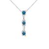BUY 925 SILVER NATURAL BLUE DIAMOND DOUBLE-CUT GEMSTONE PENDANT