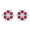 BUY 14K GOLD NATURAL RHODOLITE GEMSTONE CLASSIC EARRINGS