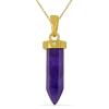 BUY 925 SILVER  BRAZILIAN AMETHYST GEMSTONE PENCIL PENDANT