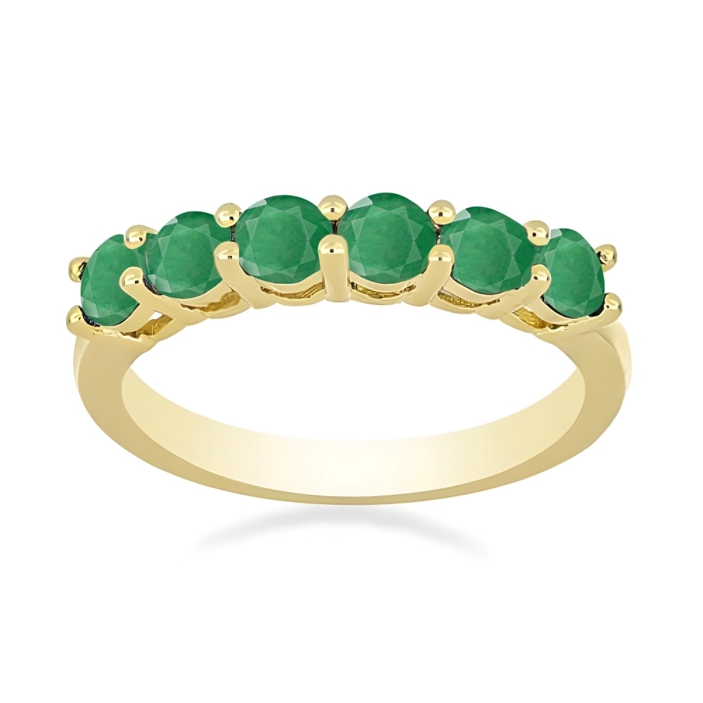 BUY 14K GOLD RING WITH EMERALD GEMSTONE
