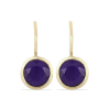 BUY NATURAL LAPIS LAZULI SINGLE STONE BRASS EARRINGS