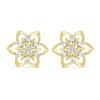 14K GOLD NATURAL WHITE DIAMOND GEMSTONE CLASSIC EARRINGS
