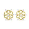 BUY  WHITE DIAMOND GEMSTONE 14K GOLD CLASSIC EARRINGS