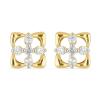 BUY 14K GOLD NATURAL WHITE DIAMOND MULTI GEMSTONE EARRINGS