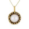 BUY WHITE FRESHWATER PEARL GEMSTONE BRASS PENDANT